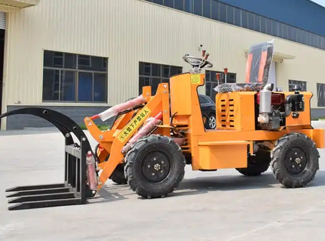 DC-904 Skid Steer Loader 4x4 Track Air Conditioner Hydraulic Cylinder DC Motor Pump PLC Core Small Loader Essential Features