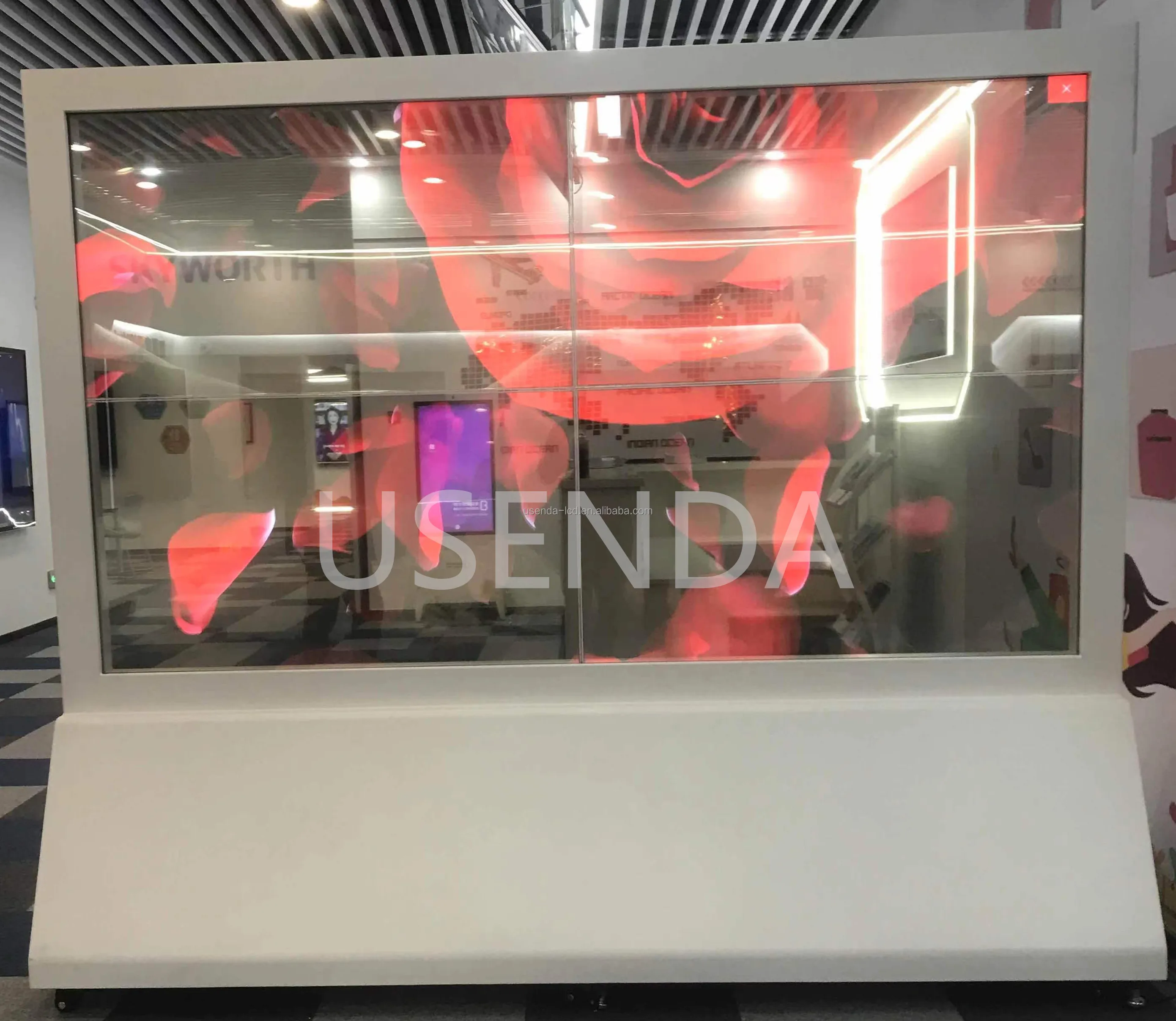 55inch  Display Transparent Digital Signage OLED  Screen 4K HD Interactive Touch Ultra Thin Transparent OLED Display