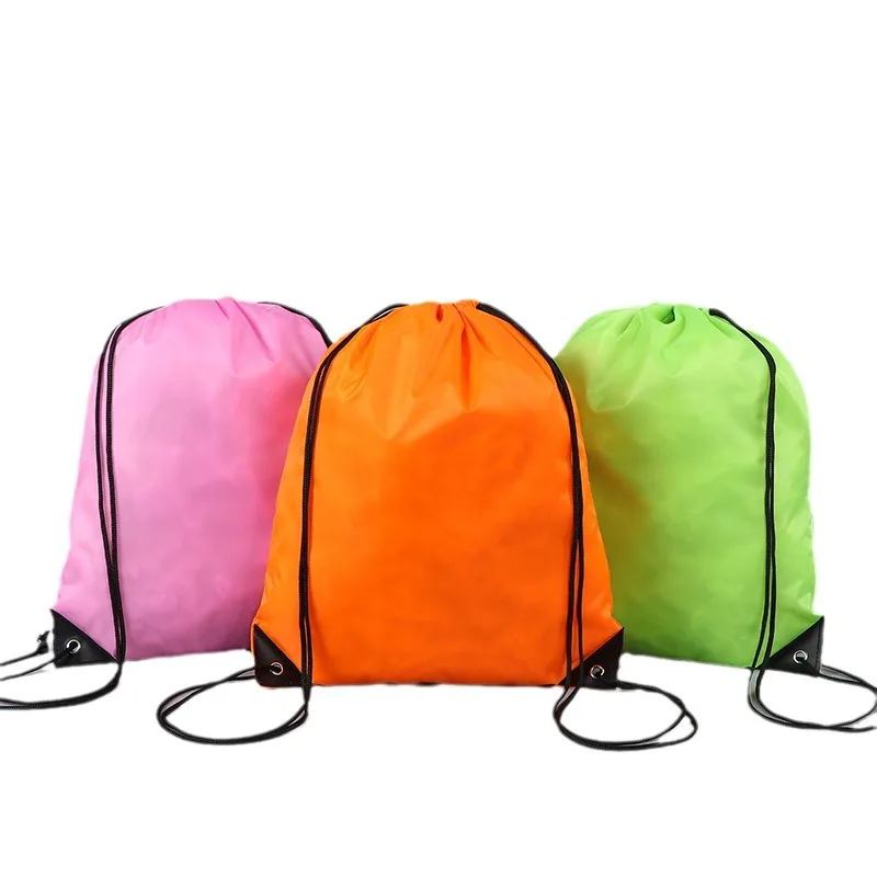 Wholesale Customized nylon swim drawstring bag Shop And Backpack Draw String Bags Custom workout bags waterproof