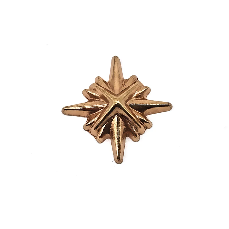 Wholesale Newest Designer Fashion Golden Star Nails Metal Rivet Button High Quality Decorative Garment Jeans Mini Spike Button