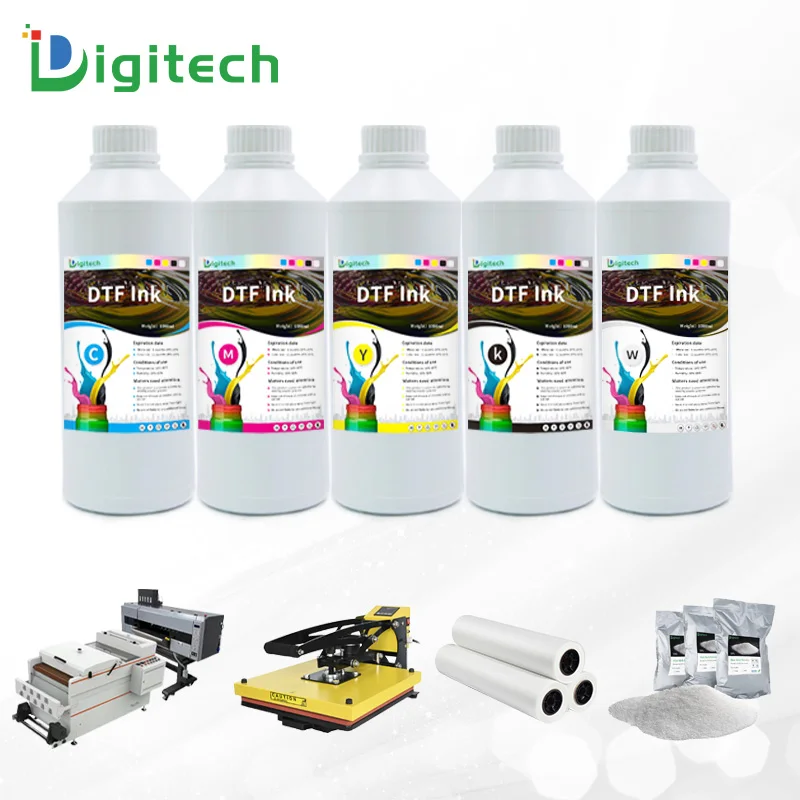 Printing For Epson Printing Inks White DTF Ink sublimation paper XP600 L1800 L1805 I3200 4720 pigment bottle ink High Quality