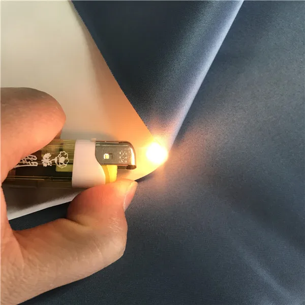 Satin Face 4 Pass Blackout Curtain Fabric  FR  NFPA-701 BS5852