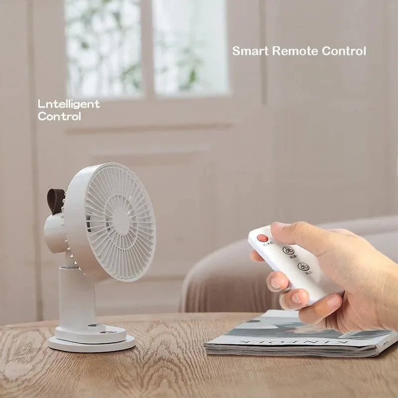 USB Rechargeable Portable Desk Folding Cooling Fan Outdoor Camping Mini Floor Fan 4000mAh Home Office Silent Fan with Clip