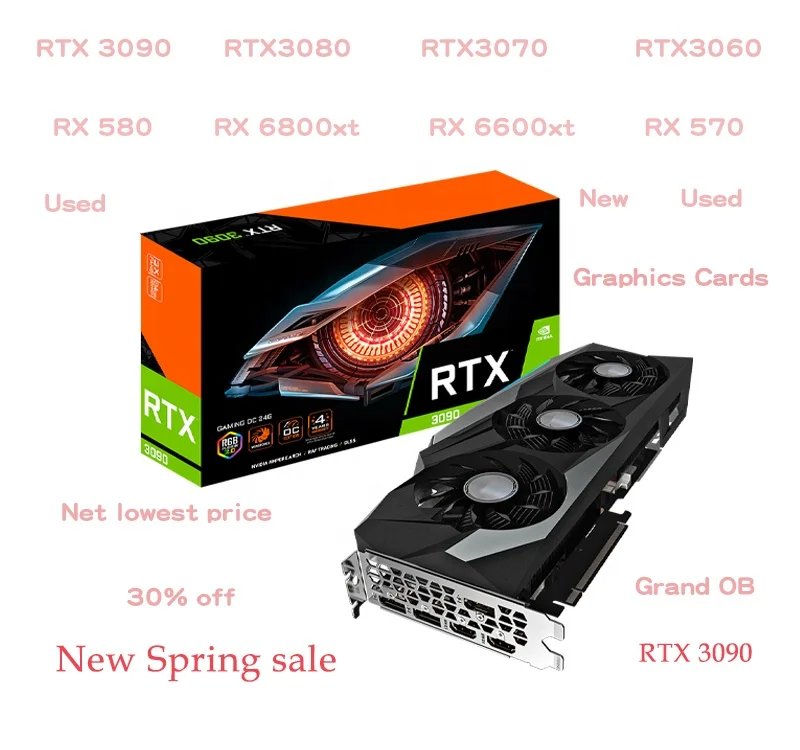 2022 30% off RTX 3080 TI GPU 12G Graphic Card RTX 3060 3060TI 3070 3080 3090 RTX 3080 TI 12GB