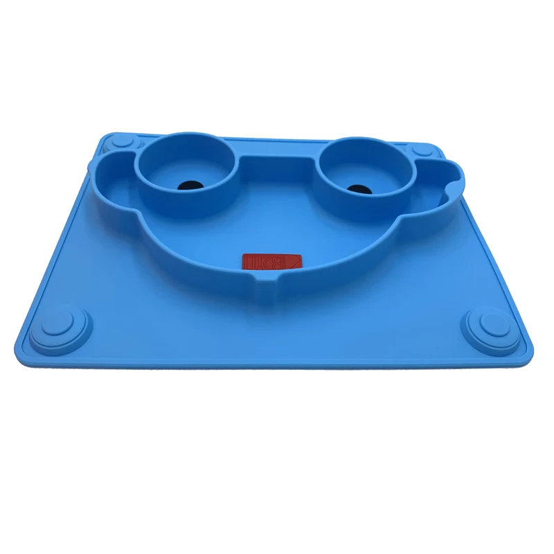 BPA free food grade unique silicone plate baby rubber plate for toddler suction