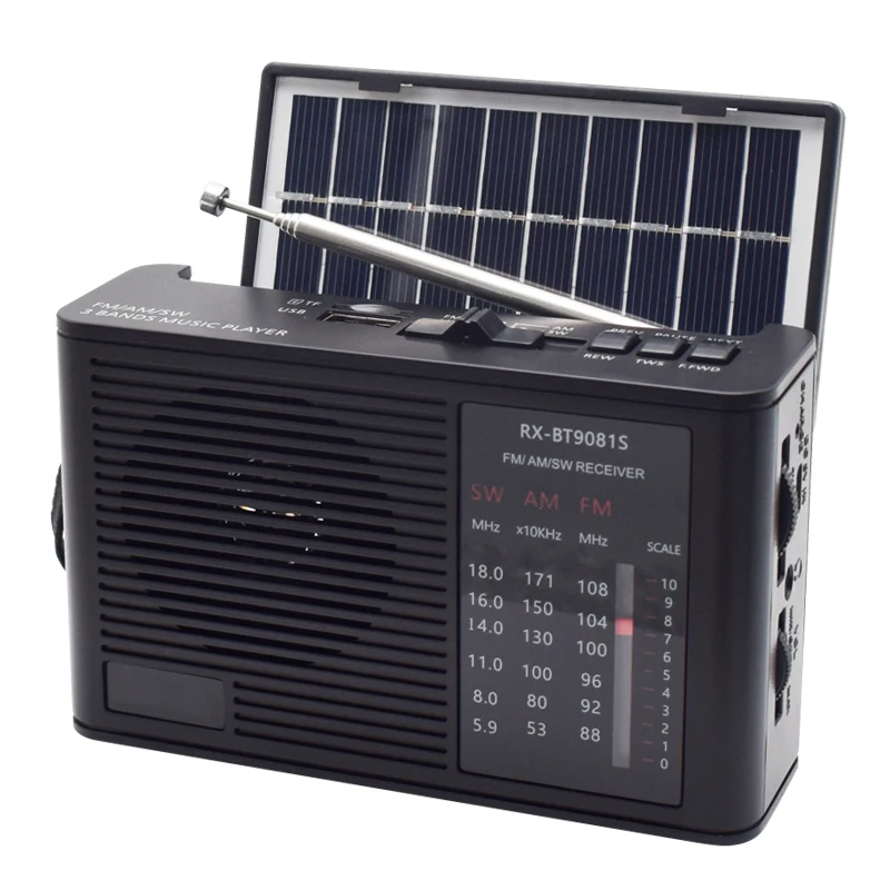 Wholesale Small Size FM AM Radio has Solar Panel  with Long Range Reception for Indoor and Outdoor  Use
