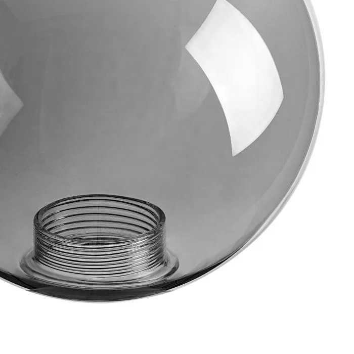 Handmade Replacement Round Amber Colored Screw Borosilicate Glass Globe Light Shade Lamp Cover with Internal G9 Thread