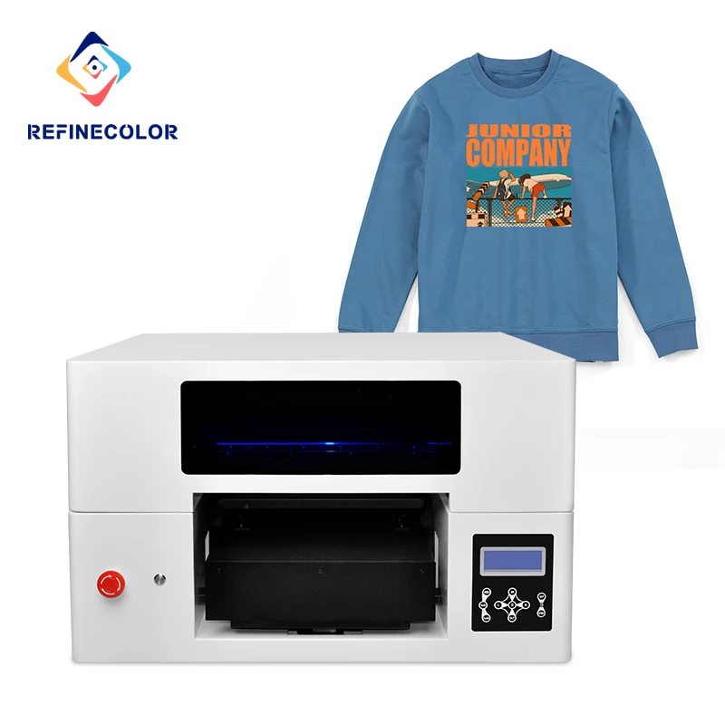 Refinecolor DTF Printer Factory Direct To Garment Printer Cheap R1390 6Colors A3 Dtg T Shirt Printer Tshirt Printing Machine