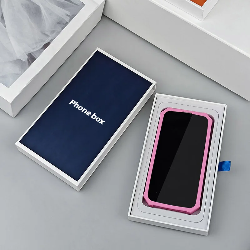 paper eco-friendly packaging box custom package customized drawer boxes For phone case Scarf clothes packaging