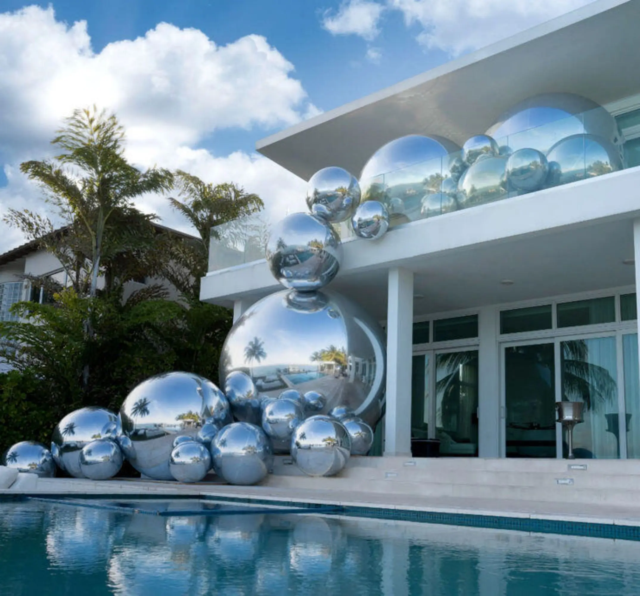 Inflatable Mirror Balls Sphere PVC Large Reflective Mirror Balloon Big Shiny Ball For Disco Christmas Wedding Party Events Decor