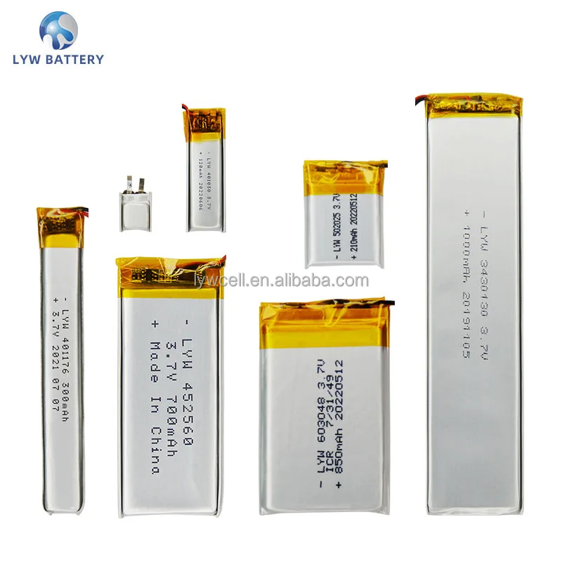Customized OEM/ODM 850mAh 1500mah 1000mAh Lipo Pack Rechargeable Polymer 3.7v Lithium ion Battery