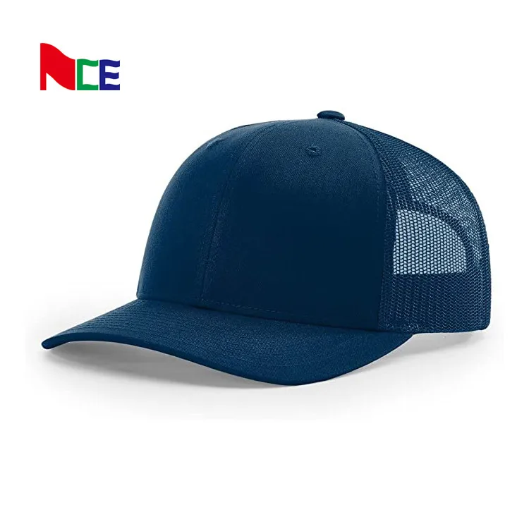 Premium Quality Richardson Style Navy 112 Mesh Back Trucker Cap Snapback Hat (1600161634720)