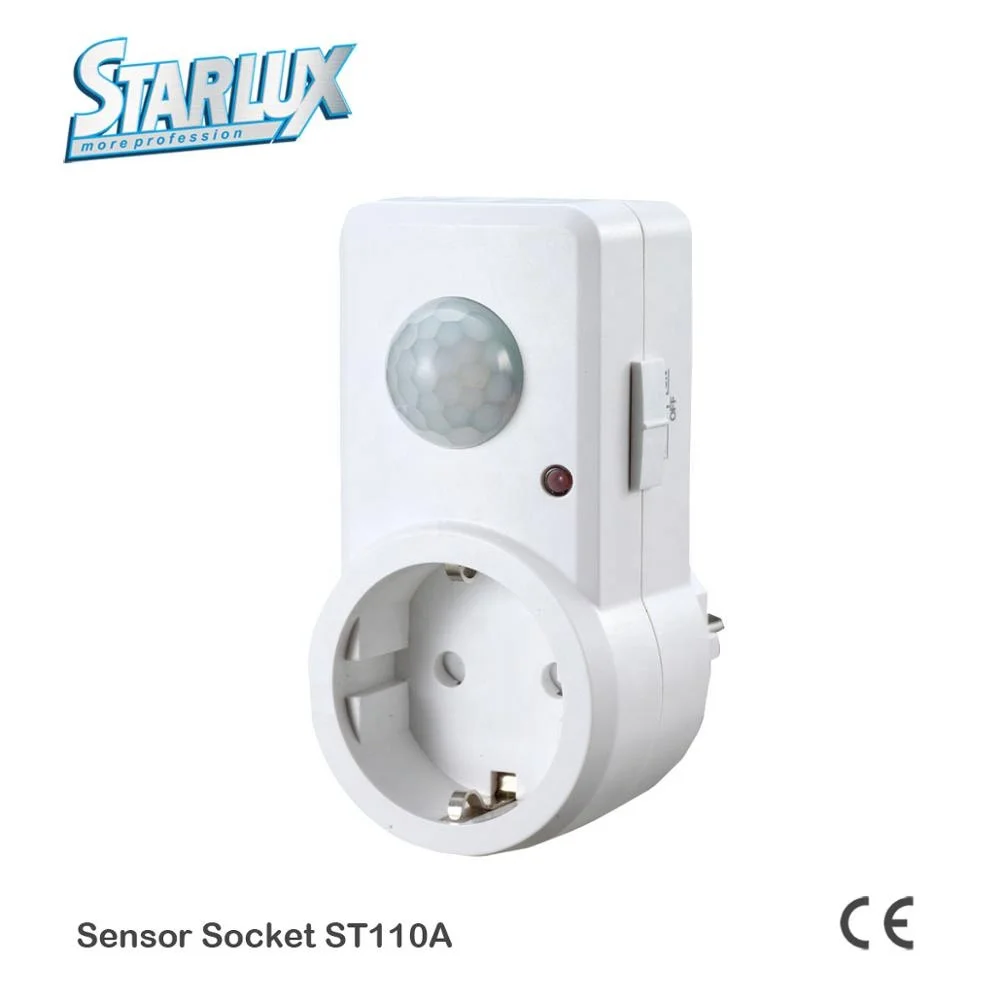 ST110A Excellent performance Smart Home Socket German style Design Infrared Motion Detector Timer PIR Switch Sensor Socket
