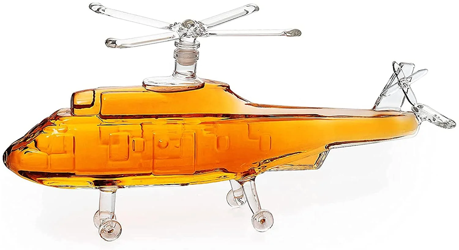 Handmade Airplane Shaped Glass Whiskey Bottle 750ml Glass Wine Decanter