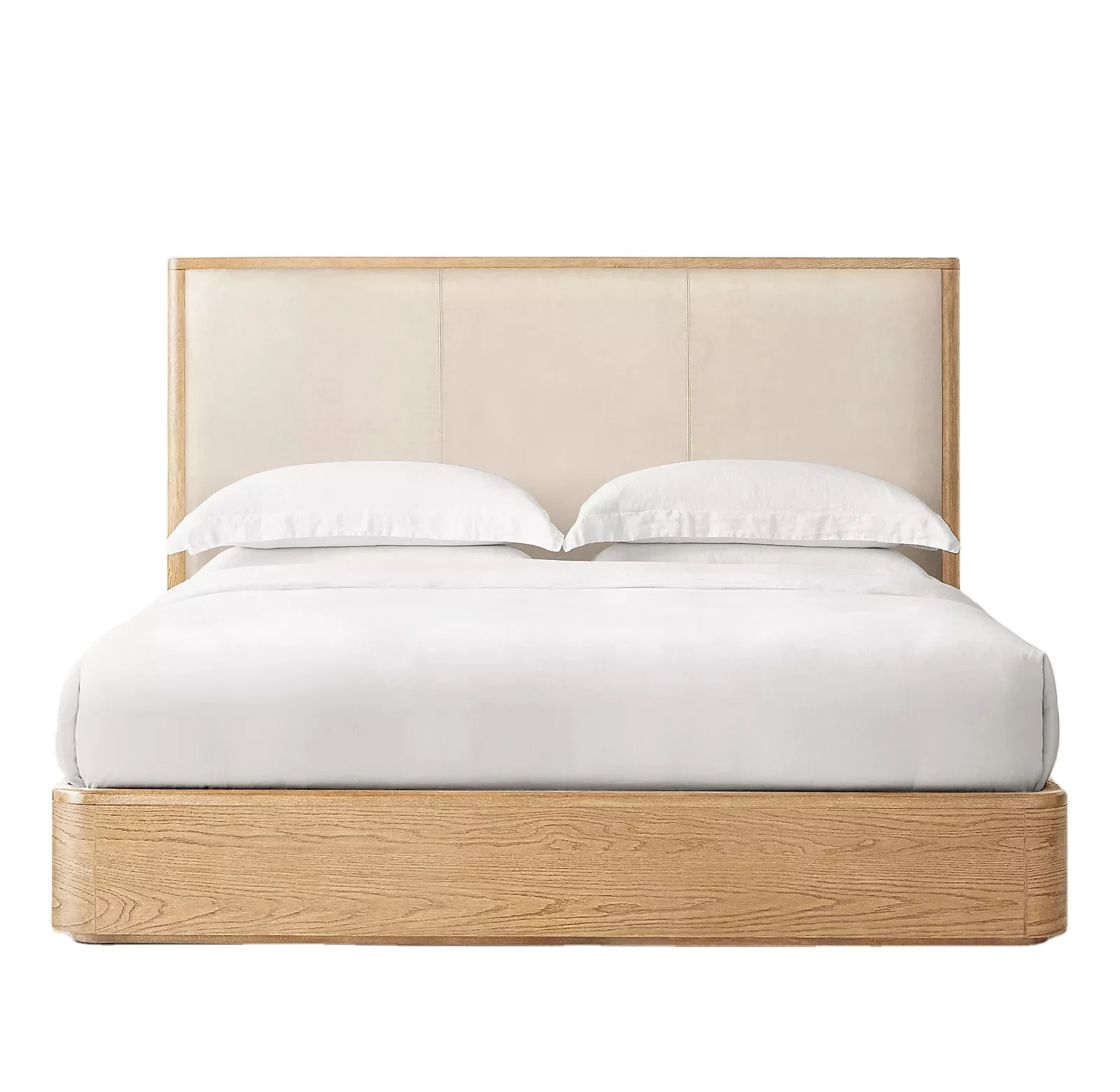 wood  painted modern french rococo double king size bed