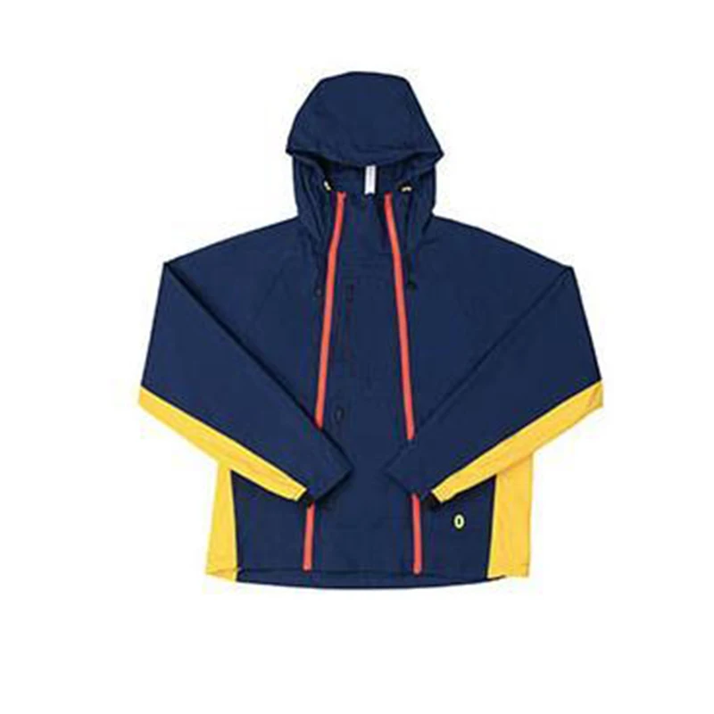 Factory Oem Spring 2022 New Collection Stitching Woven Fabric Long Sleeve Hoodie Jacket Pant Custom Suits