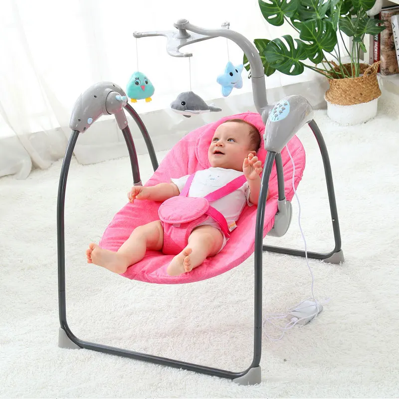 Babies Products Automatic Baby Rocking Chair, One Piece Remote Control Baby Rocking Chair, Toddler Travel Baby Rocker/