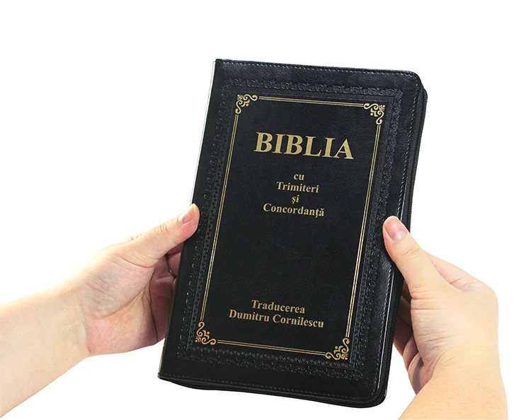 Professional Custom Christian Biblia King James Version Bible Book Printing with Zipper