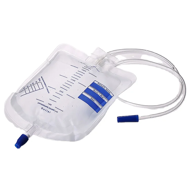 China Manufacturer Disposable Medical Sterile Man Adult Plastic Collecting Urine Drainage Bag