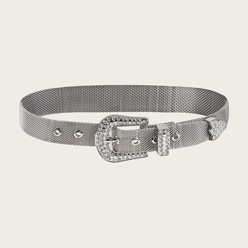 Newest selling women rhinestone metal belt light weight rhinestone belt wholesale