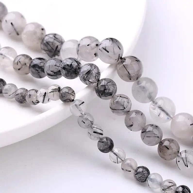 Loose beads natural black hair wafer beads creative handmade beaded jewelry accessories materials wholesale