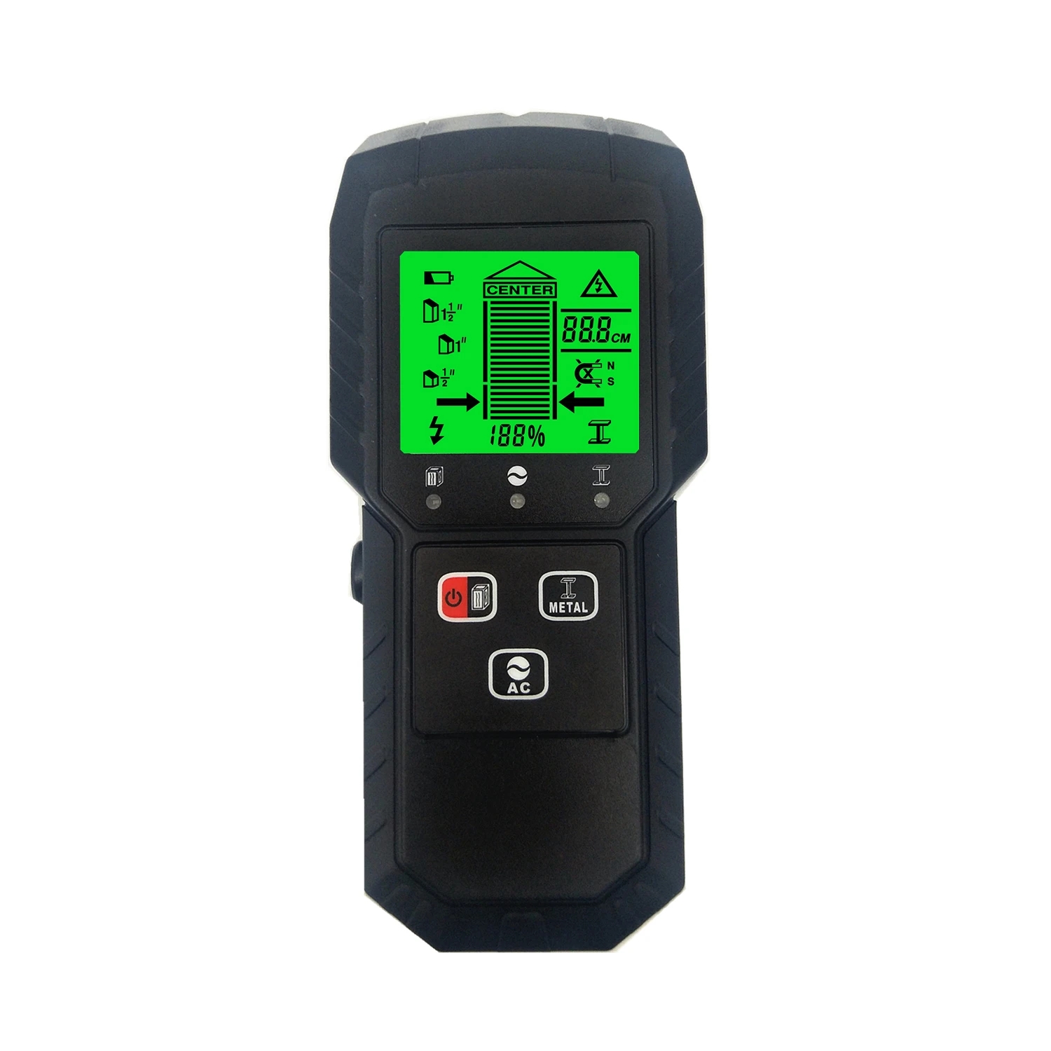 Hot Selling 5 In 1 LCD Screen Stud Finder Detector for Voltage, Wood, Ferrous & Non-Ferrous Metal Stud