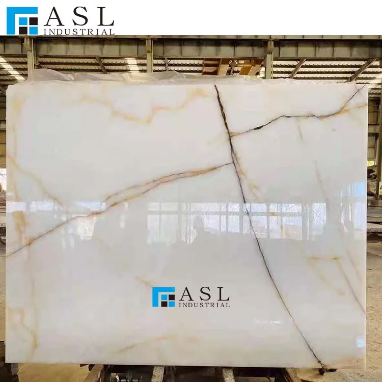 Backlit White Onyx Wall Panels, Pure White Onice,Onix Bianco For Coffee Table
