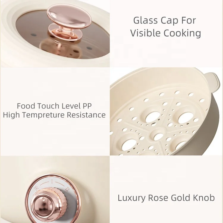 Beige 700W electric porridge cooker