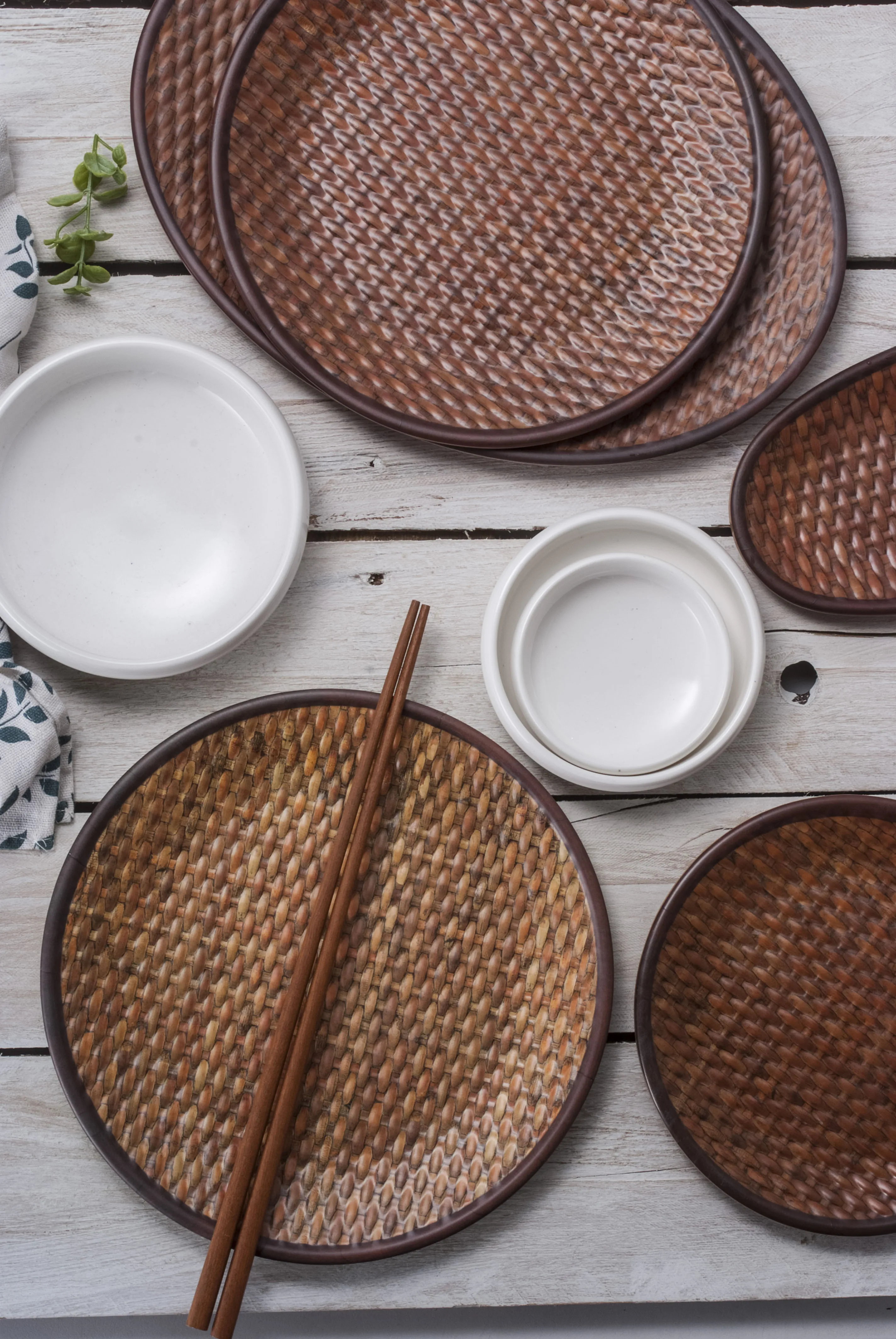 Hot selling wholesale A5 melamine plates custom round plate Restaurant melamine round plate