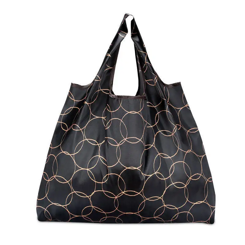 Eco Friendly Bag Reusable Nylon Foldable Shopping Bag With Pouch Polyester