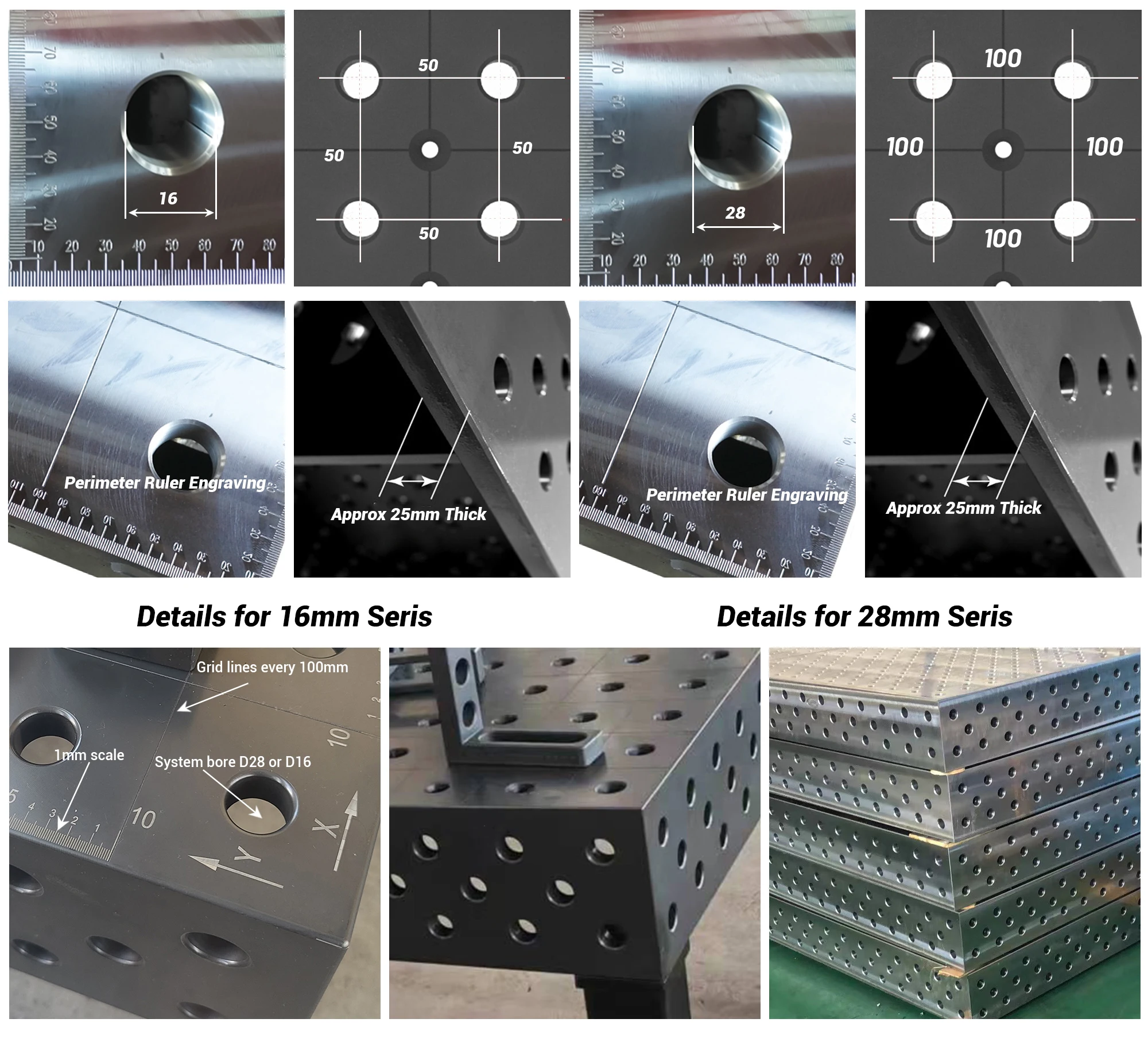High Quality 3d Welding Fixture Table Clamping System D16 D28 Steel Welding Table Tool Accessories