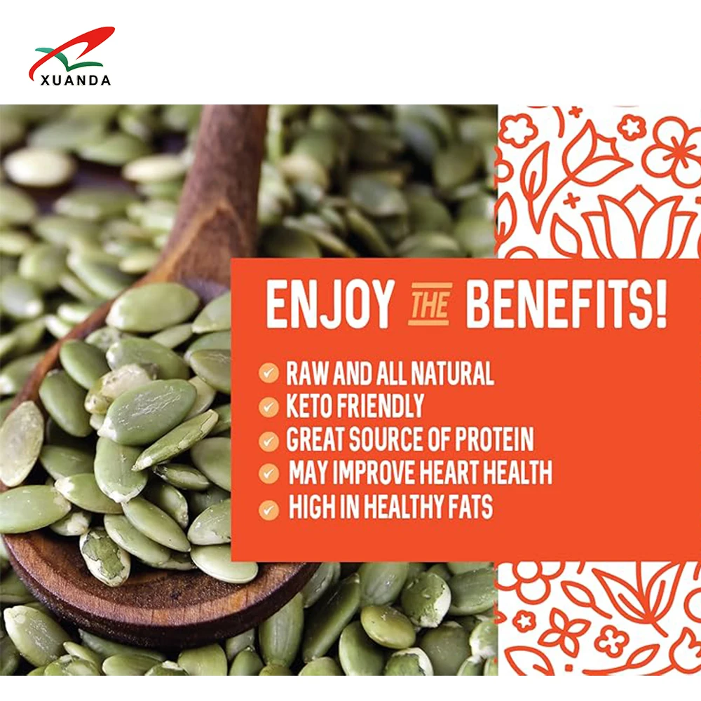 Wholesale Price Raw Pumpkin Kernels Peeled Shelled Dried Snow White Shine Skin Pumpkin Seed Supplier