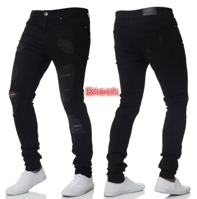 Wholesale Price Slimfit Cotton Ripped Jean Pants For Men