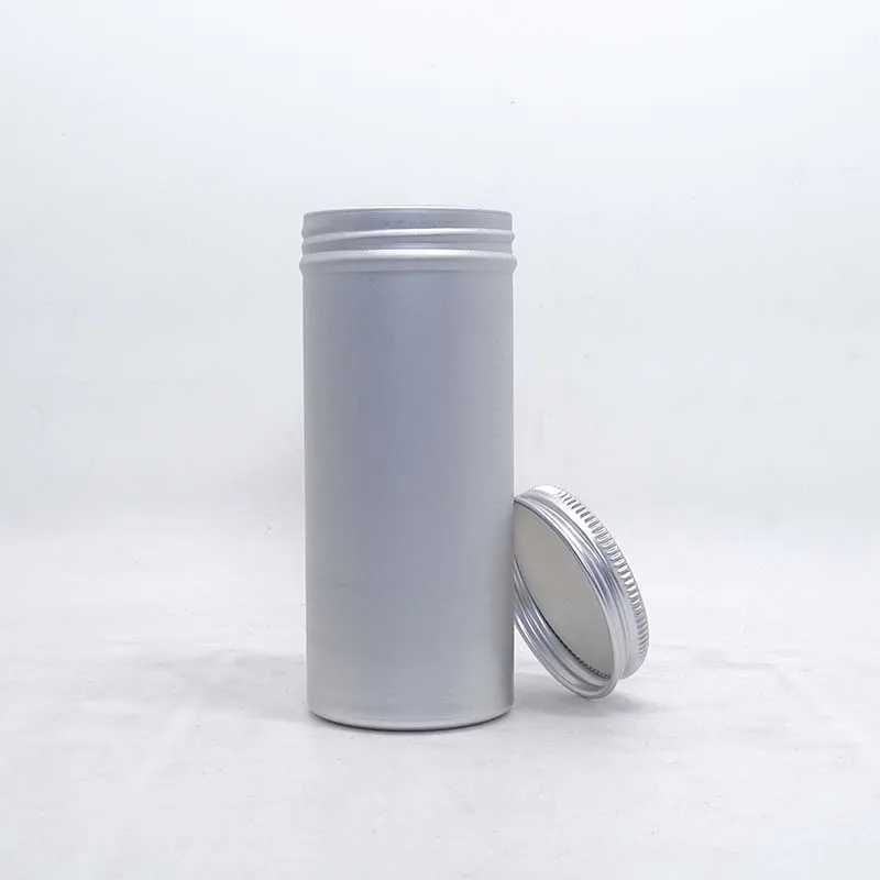2019 Hot Selling Screw Airtight Top Lid Round Aluminum Tin Can Metal  Box For Candy