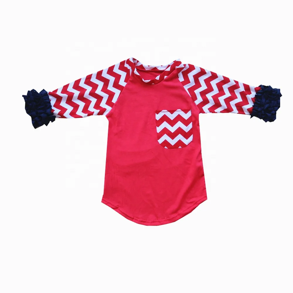 
Infant Baby Ruffle Raglan Toddler Girl Custom T Shirt Printing Children Icing Ruffle Raglan Shirt For Autumn  (62325506621)