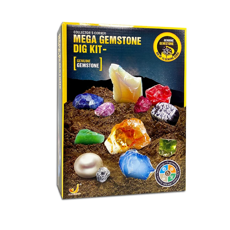 national geographic dig and discover gem stone crystal dig toy set child learning other educational toy crystal mining kit