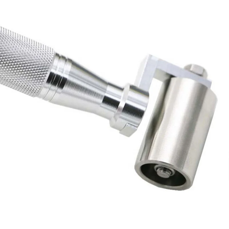 Stainless Steel Seam Flat Pressure Roller Double Bearing Deep Texture Hand Pressure Seam Roller Wallpaper Wall Covering Tool