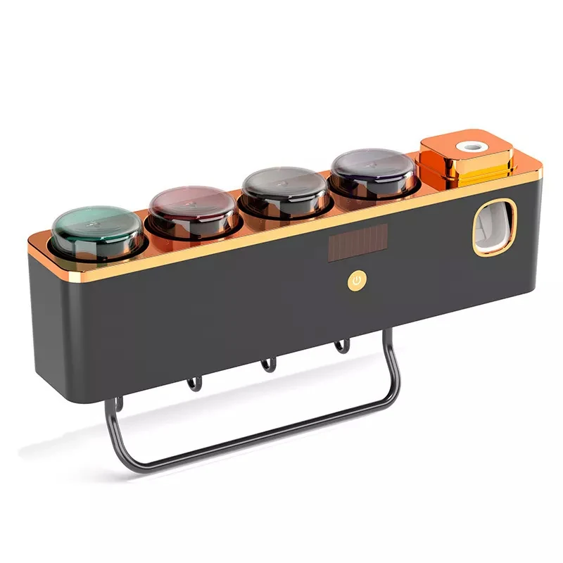 Настенный держатель для зубных щёток с автоматическим дозатором зубной пасты