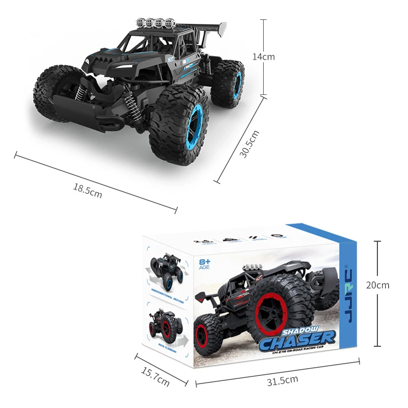 Amiqi JJRC Q102 2.4G Full Scale Remote Control Racing Stunt Off-Road Car 4WD Climbing RC Vehicle Car For Birthday Gifts
