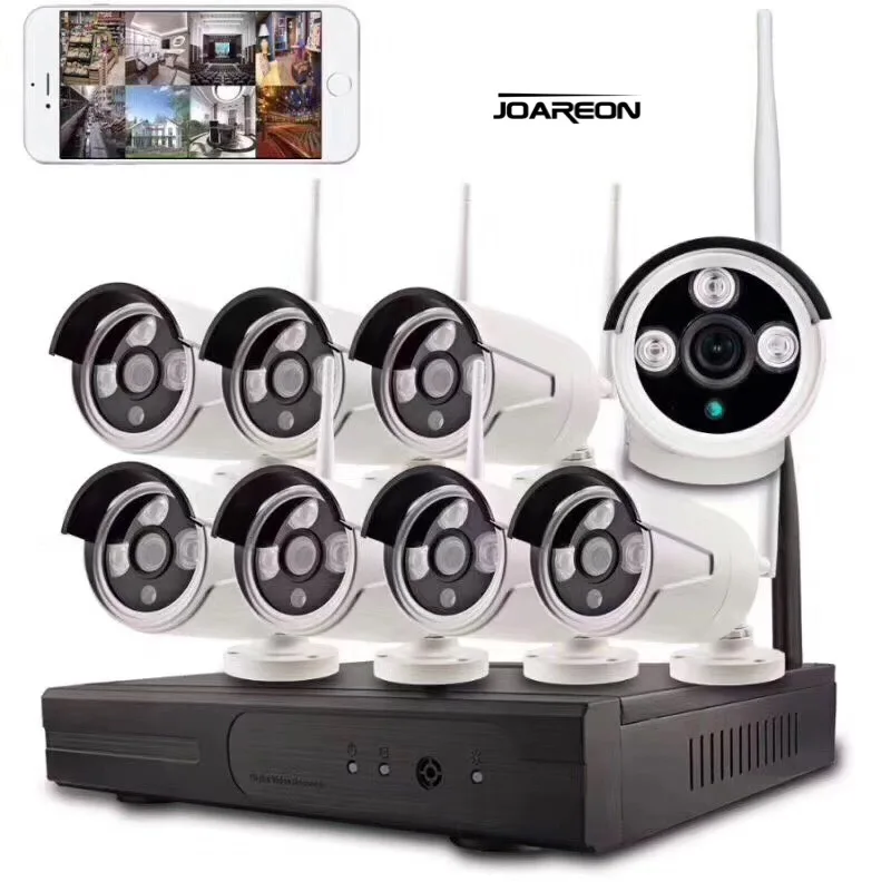  H.265 8CH 1080P Беспроводной NVR Kit CCTV уличная система видеонаблюдения обеспечивают домашнюю безопасность