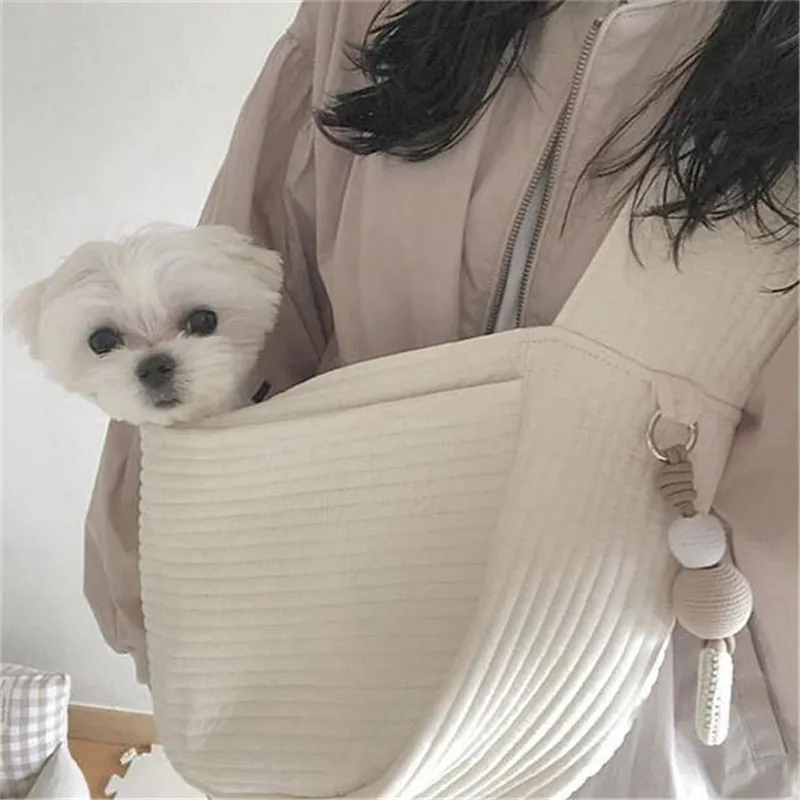Dog Puppy Bag Handmade Pet Cat Kitten Carrier Outdoor Travel Handbag Canvas Single Shoulder Tote