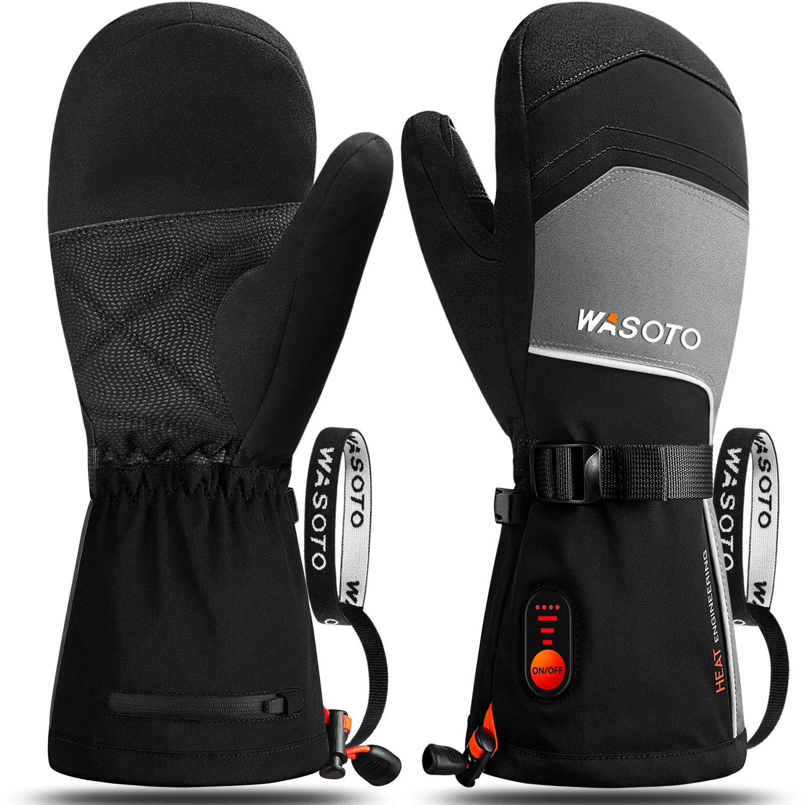 Heated Mittens for Men and Women Waterproof Ski Gloves with Touchscreen 7.4V 3000mAh Battery Gloves Electric Rechargeable