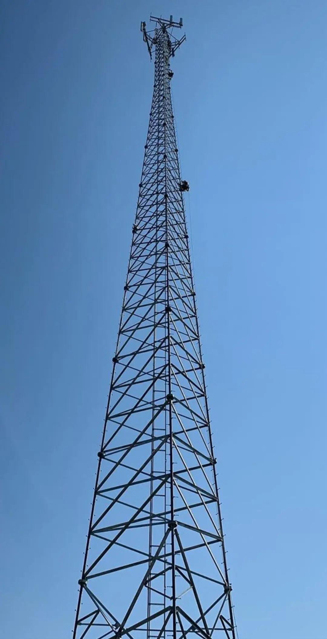 28-50M 3 leg galvanized steel lattice tube Radio Tower 4g wireless bts gsm tv antenna signal telecommunication tower