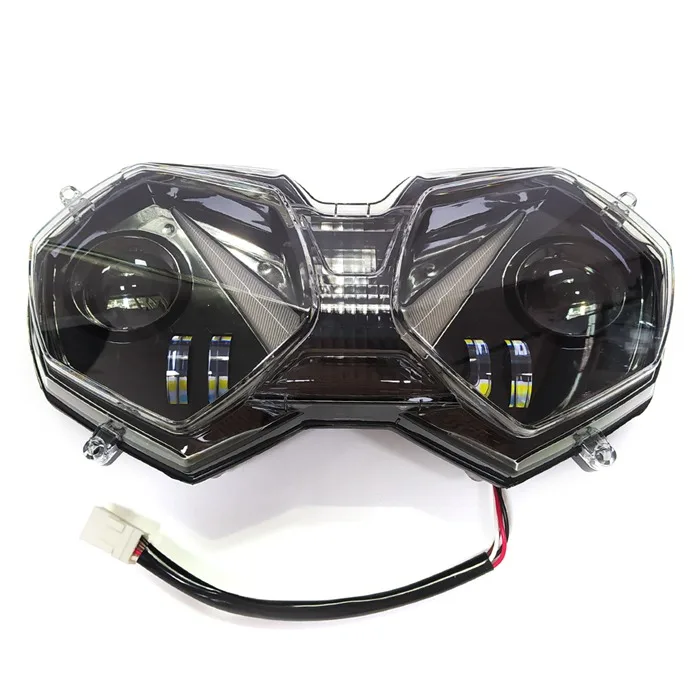 Motorcycle LED Headlight W/ High Low Beam DRL Angel Eye Assembly For Tiger Explorer XC XCa XCx XR XRt XRx 12-17 Tiger 800 10-17
