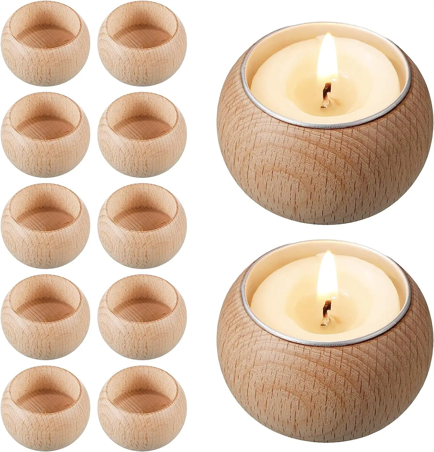 New Wooden Tea soy candle smokeless fragrance creative aromatherapy gift air freshener for home office Bedroom Bathroom