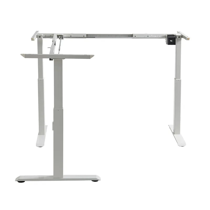 L-shaped 90 degree Angle Electric Standing Desk One Motor Height Adjustable Computer Desk