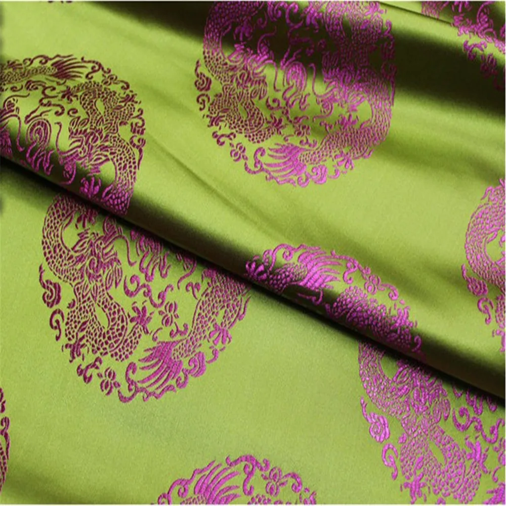 New Arrival Gorgeous Ready Goods Casual Jacquard Comfortable Satin Dragon Brocade Fabric for  Formal Dress