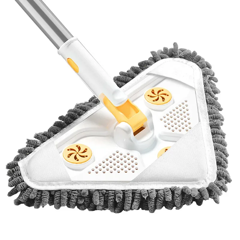 Telescopic dust removal mop for cleaning, dry and wet dual-purpose flat mop  household Schneider stainless steel rotary mop