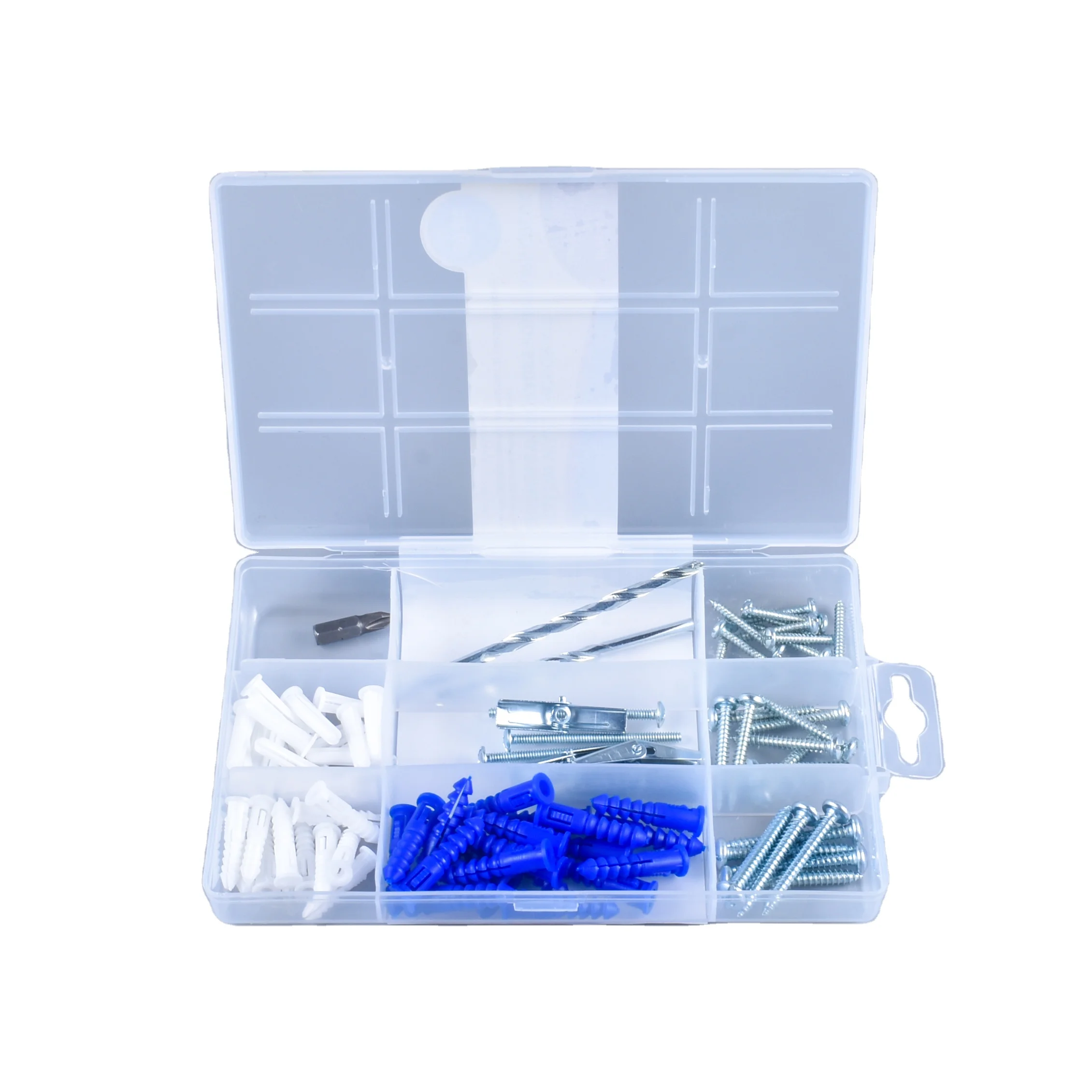 Shanfeng 89pcs plastic drywall hollow wall toggle bolt anchor kit