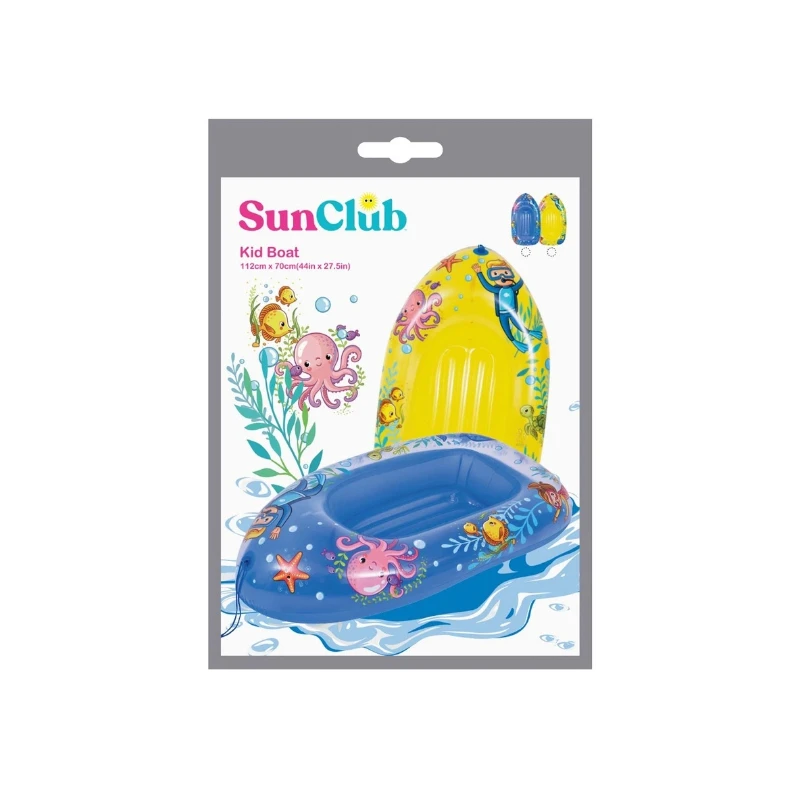 Sunclub 37593 надувные водные игрушки Морской Мир Детская лодка 112 см x 70 пластиковые пляжные летние для детей